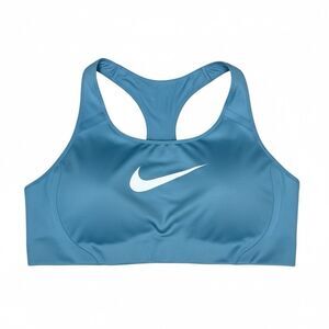 Nike Dri-Fit Swoosh Racerback Sports Bra Large Blue Medium Support